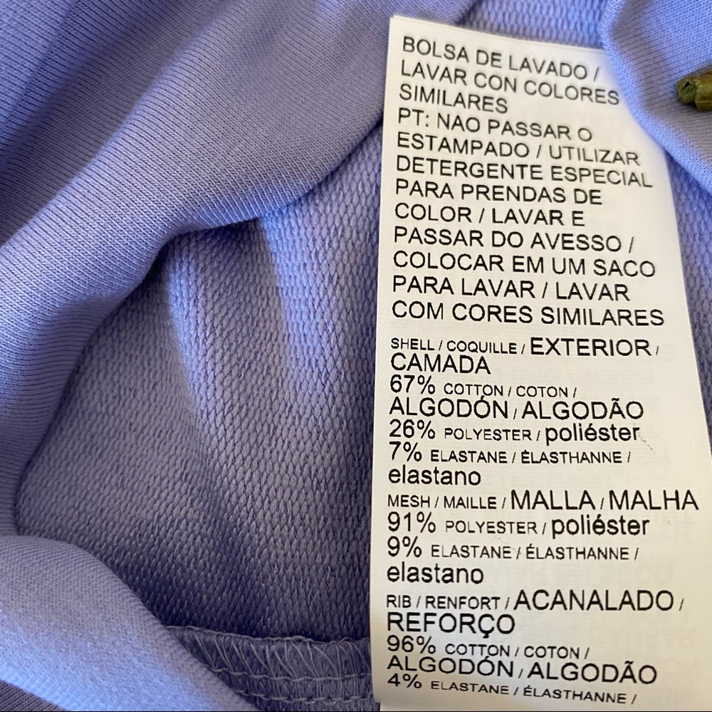 PUMA Lavender Cropped Terry Hoodie - Lightweight Spring Athleisure - Small NWT - Picture 12 of 14